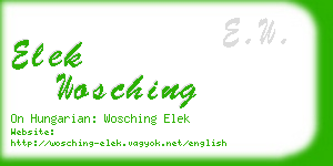 elek wosching business card